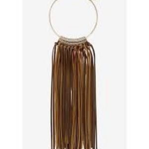 Express Leather Fringed Necklace!